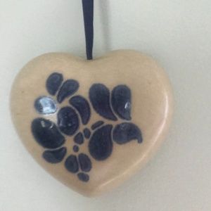 Pfaltzgraff; folk art design; stoneware pomander